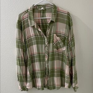 Women’s plaid button down shirt size XL Maurice’s